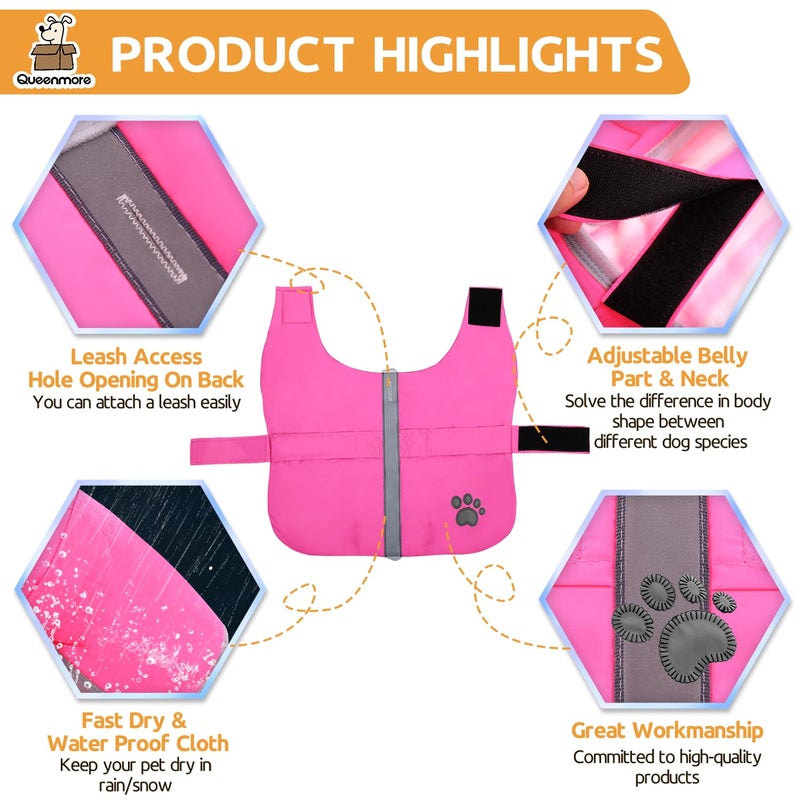 Queenmore Cold Weather Dog Coats Loft Reversible Winter Fleece Dog Vest Waterproof Pet Jacket Available in Extra Small, Small, Medium, Large Extra Large Sizes - Image 3